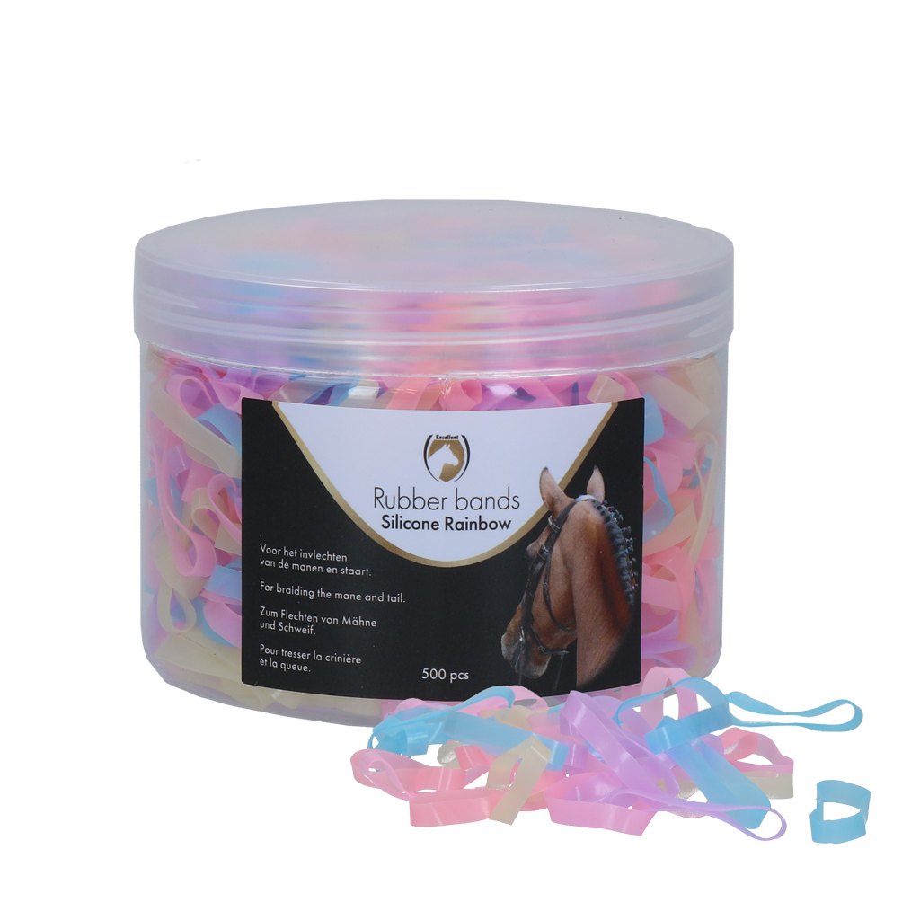 Excellent Horse Rubber Bands Silicone Regenboog