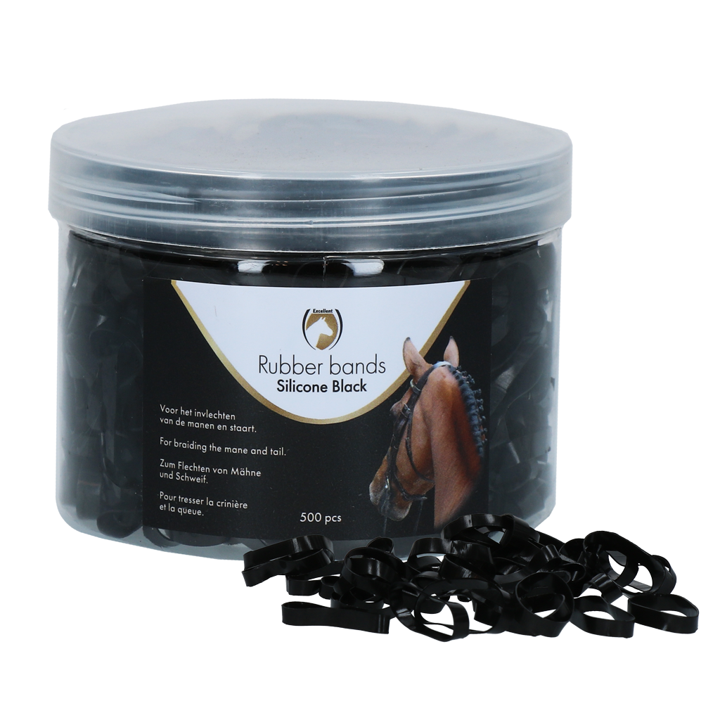 Excellent Horse Rubber Bands Silicone Zwart