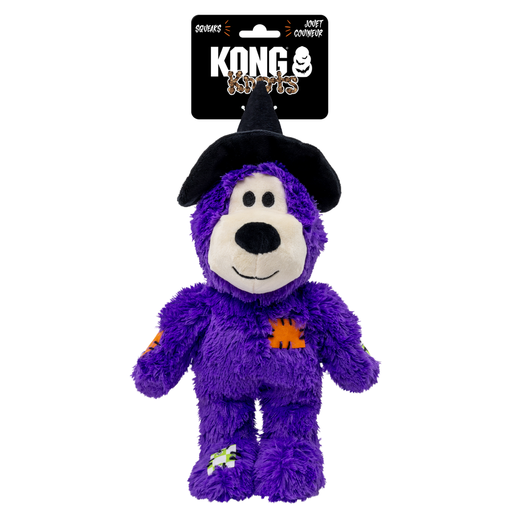 KONG Halloween Wild Knots Witch Bear M/L - Paars